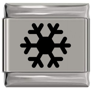 Snowflake Winter Snow Laser Engraved Italian Charm Snowflake Winter Snow Laser Engraved Italian Charm