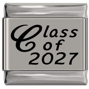 Class of 2027 Laser Engraved Italian Charm (9mm Standard Size) Class of 2027 Laser Engraved Italian Charm (9mm Standard Size)