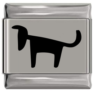 Puppy Dog Laser Engraved Italian Charm (9mm Standard Size) Puppy Dog Laser Engraved Italian Charm (9mm Standard Size)