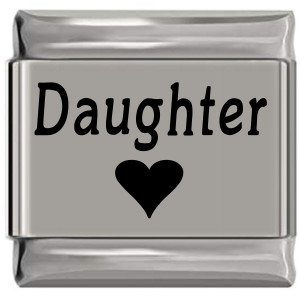 Daughter Laser Engraved Italian Charm (9mm Standard Size) Daughter Laser Engraved Italian Charm (9mm Standard Size)