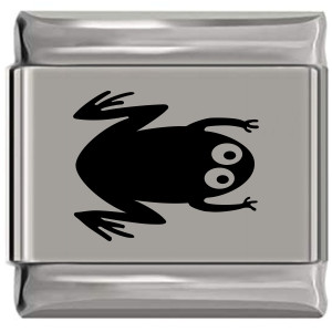 Frog Laser Engraved Italian Charm (9mm Standard Size) Frog Laser Engraved Italian Charm (9mm Standard Size)