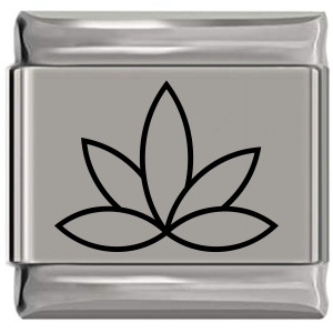 Lotus Flower Laser Engraved Italian Charm (9mm Standard Size) Lotus Flower Laser Engraved Italian Charm (9mm Standard Size)