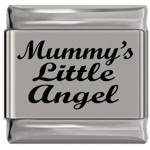 Mummy's Little Angel Laser Engraved Italian Charm (9mm standard size) (9mm Standard Size) Mummy's Little Angel Laser Engraved Italian Charm (9mm standard size) (9mm Standard Size)