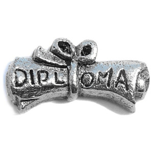 Diploma Floating Locket Charm