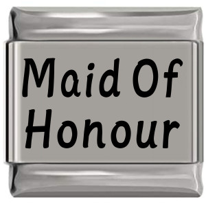 Maid of Honor Laser Engraved Italian Charm (9mm Standard Size) Maid of Honor Laser Engraved Italian Charm (9mm Standard Size)