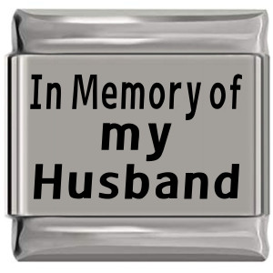 In Memory of My Husband Laser Engraved Italian Charm (9mm Standard Size)