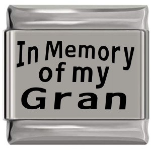 In Memory of my Gran Laser Engraved Italian Charm (9mm Standard Size)
