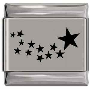 Stars Laser Engraved Italian Charm (9mm Standard Size) Stars Laser Engraved Italian Charm (9mm Standard Size)