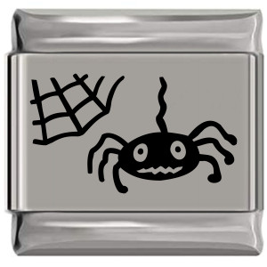 Spider and Web Laser Engraved Italian Charm (9mm Standard Size) Spider and Web Laser Engraved Italian Charm (9mm Standard Size)