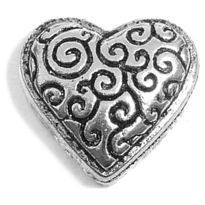 Decorative Heart Floating Locket Charm Decorative Heart Floating Locket Charm