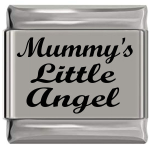 Mummy's Little Angel Laser Engraved Italian Charm (9mm Standard Size) Mummy's Little Angel Laser Engraved Italian Charm (9mm Standard Size)