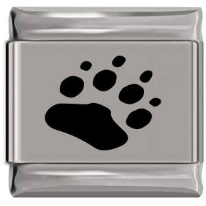 Paw Print Laser Engraved Italian Charm (9mm Standard Size) Paw Print Laser Engraved Italian Charm (9mm Standard Size)