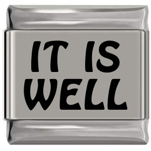 It Is Well Laser Engraved Italian Charm (9mm Standard Size)