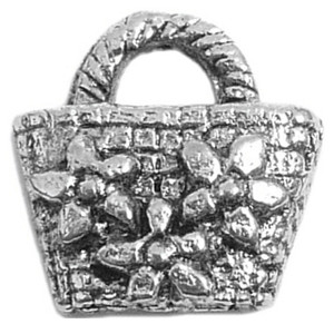 Floral Purse Floating Locket Charm Floral Purse Floating Locket Charm