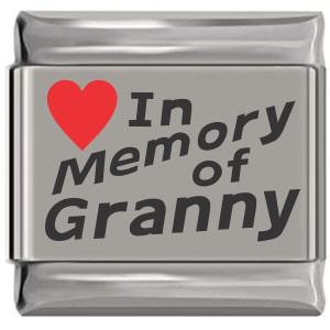 In Memory of Granny Red Heart Laser Engraved Charm In Memory of Granny Red Heart Laser Engraved Charm