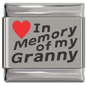 In Memory of My Granny Red Heart Laser Engraved Charm In Memory of My Granny Red Heart Laser Engraved Charm