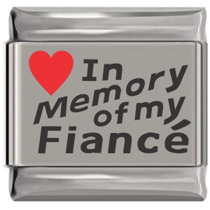 In Memory of My Fiance Red Heart Laser Engraved Charm In Memory of My Fiance Red Heart Laser Engraved Charm