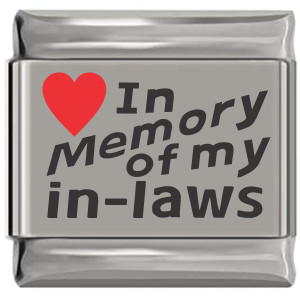 In Memory of My In Laws Red Heart Laser Engraved Charm In Memory of My In Laws Red Heart Laser Engraved Charm