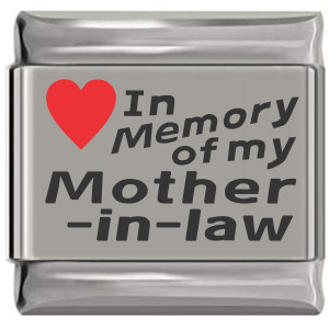 In Memory of My Mother in Law Red Heart Laser Engraved Charm In Memory of My Mother in Law Red Heart Laser Engraved Charm