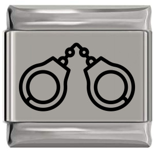Handcuffs Hand Cuffs Laser Engraved Italian Charm