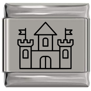 Princess Storybook Castle Laser Engraved Italian Charm