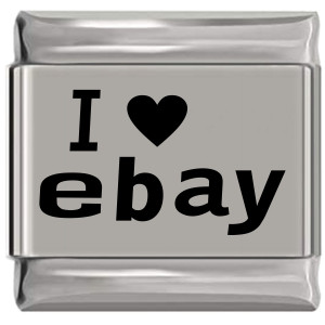 I Love ebay Laser Engraved Italian Charm I Love ebay Laser Engraved Italian Charm