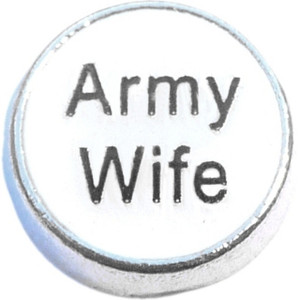 Army Wife Floating Locket Charm