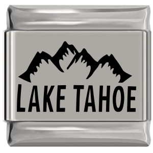 Lake Tahoe Mountains Laser Engraved Italian Charm Lake Tahoe Mountains Laser Engraved Italian Charm