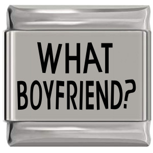 What Boyfriend Laser Engraved Italian Charm