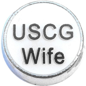 USCG Wife Floating Locket Charm USCG Wife Floating Locket Charm