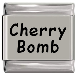 Cherry Bomb Laser Engraved Italian Charm