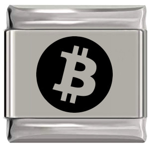 Bitcoin Laser Engraved Italian Charm