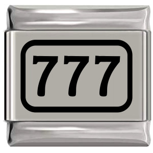 Triple Seven Slot Machine Laser Engraved Italian Charm