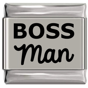 Boss Man Laser Engraved Italian Charm Boss Man Laser Engraved Italian Charm