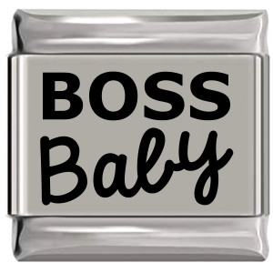 Boss Baby Laser Engraved Italian Charm Boss Baby Laser Engraved Italian Charm