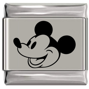 Steamboat Willie Mouse Laser Engraved Italian Charm Steamboat Willie Mouse Laser Engraved Italian Charm