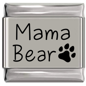 Mama Bear Laser Engraved Italian Charm