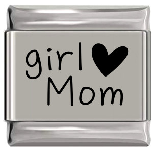 Girl Mom Laser Engraved Italian Charm Girl Mom Laser Engraved Italian Charm