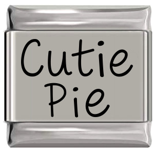 Cutie Pie Laser Engraved Italian Charm Cutie Pie Laser Engraved Italian Charm