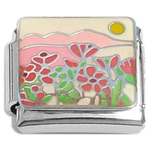 Flowers Sky Sun Italian Charm