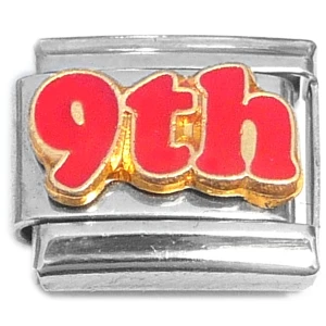 Number Nine 9th Ninth Italian Charm