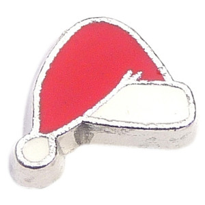 Santa Hat Floating Locket Charm