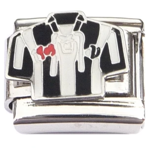 Soccer Jersey Black White Italian Charm