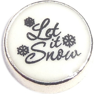 Let It Snow Floating Locket Charm