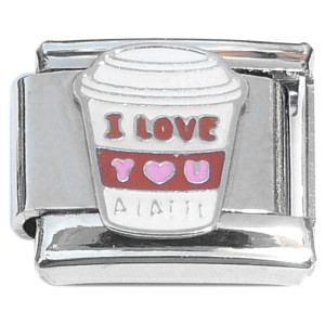 I Love You Coffee Cup Italian Charm