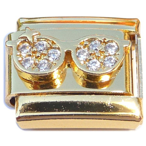 Bling Sunglasses Goldtone Base Italian Charm Bling Sunglasses Goldtone Base Italian Charm