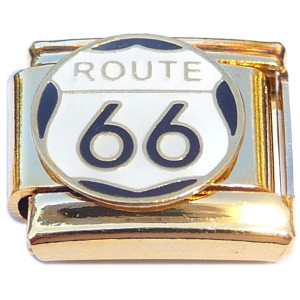 Route 66 Goldtone Base Italian Charm
