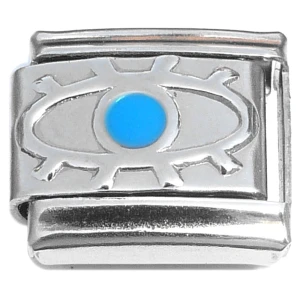 Watching Eye Blue Italian Charm