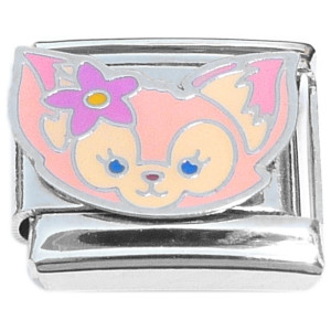 Cute Dog Face Flower Italian Charm