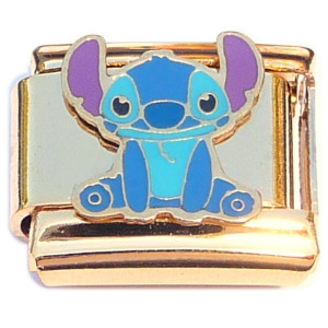 Stitch Goldtone Base Italian Charm Stitch Goldtone Base Italian Charm